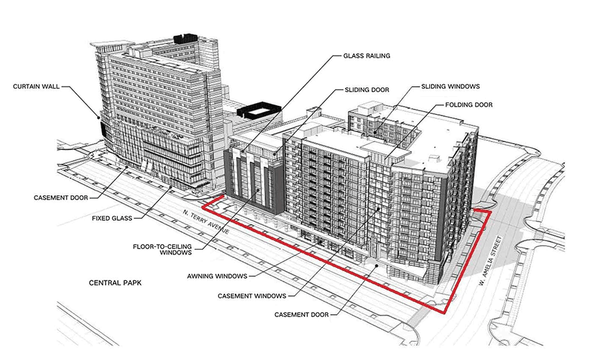 Commercial building door and window project drawings
