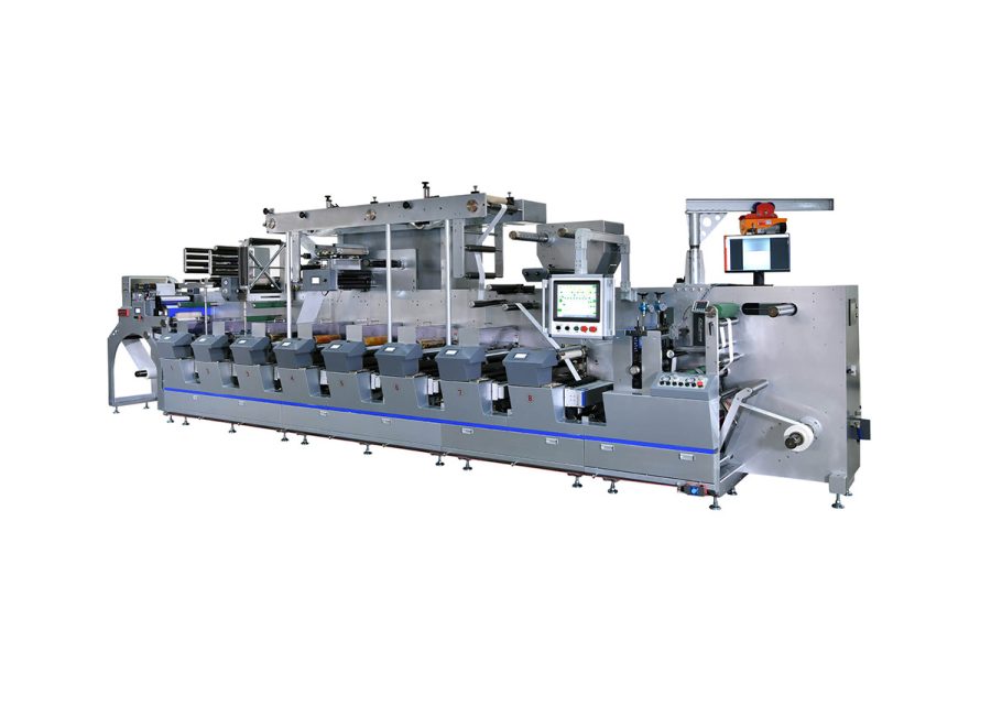 F4 Series Inline Flexo Label Printing, Booklet Labels Printing, multi page labels,8-color Flexo Label Printing label flexo printing press booklet Labels extended content labels multi page labels clinical booklet labels