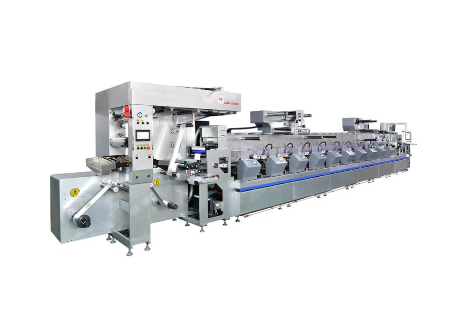 F5 series Inline Flexo Combination Press, Non-stop Rewinder, Non-stop Unwinder, Full servo control system, 10-color flexo label printing, laminated tubes printing